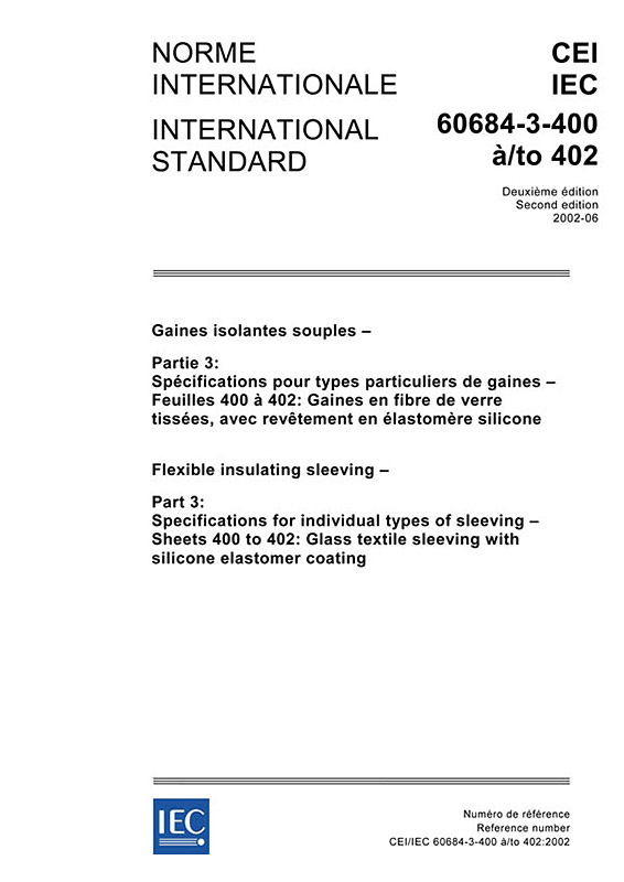 Cover IEC 60684-3-400:2002